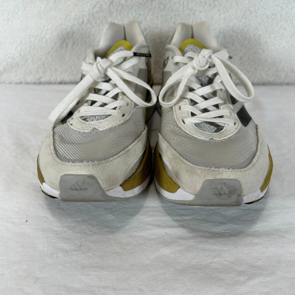 Adidas‎ Adizero Boston 10 Running Shoes Womens White Gold GY0905 Size 5